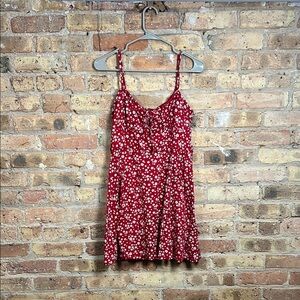 Hollister Red and White Floral Dress